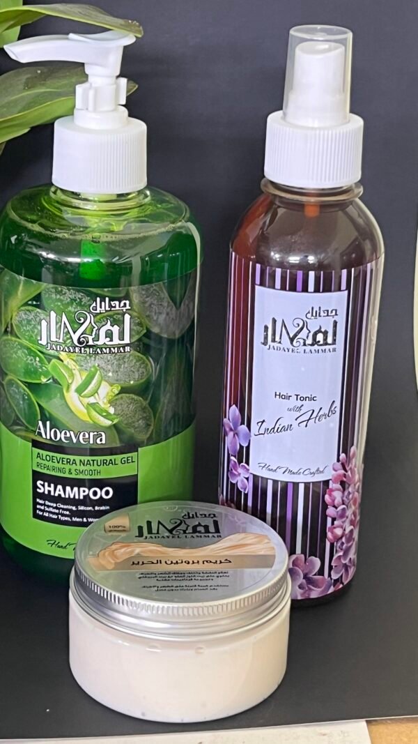 تونك سماد التنبت+شامبو الصبار+كريم بروتين الحرير